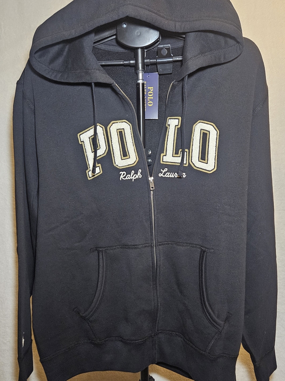 Polo by Ralph Lauren Men's Black Zip-Up Hoodie